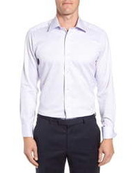 David Donahue Trim Fit Dot Dress Shirt