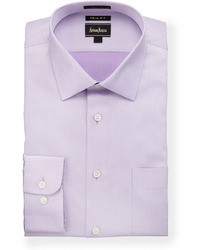 Neiman Marcus Trim Fit Stretch Dress Shirt Lilac