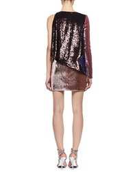 Tom Ford Sequined Colorblock One Sleeve Dress