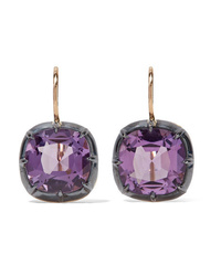 Fred Leighton Collection 18 Karat Gold Amethyst Earrings