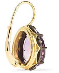 Fred Leighton Collection 18 Karat Gold Sterling Silver And Amethyst Earrings