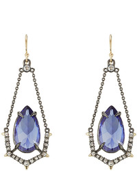 Alexis Bittar Crystal Drop Earrings With Chain Surround