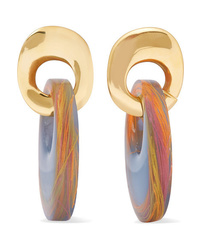 Ejing Zhang Finn Gold Plated And Resin Earrings