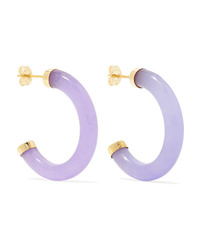 LOREN STEWART Gold Jade Hoop Earrings