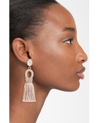 Oscar de la Renta Silk Tassel Drop Earrings