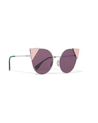 Fendi Embellished Cat Eye Acetate Sunglasses
