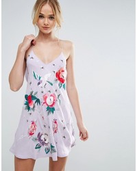 Asos Premium Embroidered Cami Slip Dress
