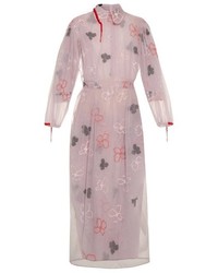 Simone Rocha Spooky Flower Embroidered Long Sleeved Dress