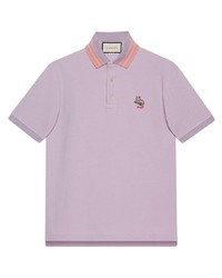 Light Violet Embroidered Polo