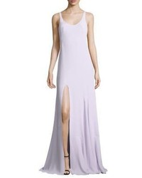Halston Heritage Solid Sleeveless Gown