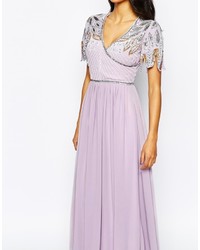 Virgos Lounge Ursula Maxi Dress With Embellished Sleeve