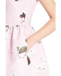 RED Valentino Cherry Daisy Fit Flare Dress