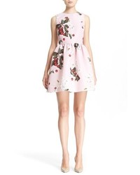 RED Valentino Cherry Daisy Fit Flare Dress