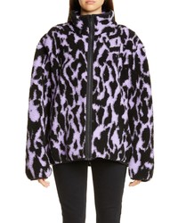 Ashley Williams Juju Animal Print Fleece Jacket