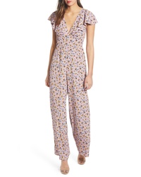 Light Violet Floral Jumpsuit