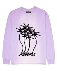 purple brand Flower Palm Printed T Shirt