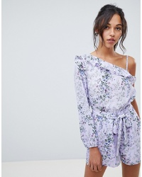 Oasis Playsuit In Ditsy Floral Print With