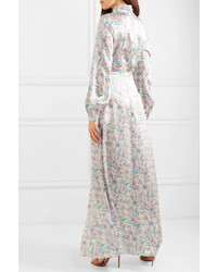 Raquel Diniz Allegra Floral Print Silk Satin Maxi Dress