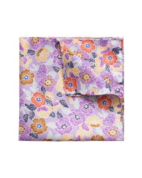 Eton Retro Flower Silk Pocket Square