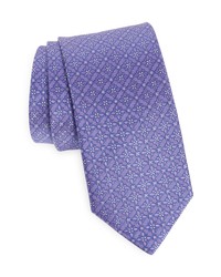 Eton Floral Silk Tie In Purple At Nordstrom