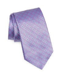 Canali Neat Floral Silk Tie