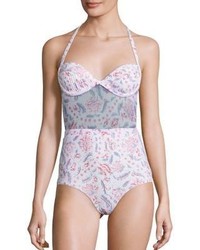 Zimmermann Zephyr One Piece Quilted Floral Swimsuit