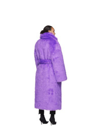Vetements Purple Plush Coat