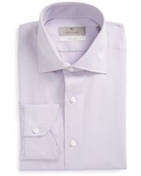 Light Violet Geometric Dress Shirt