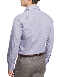 Peter Millar Geometric Print Long Sleeve Sport Shirt Viola