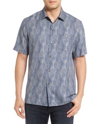 Tommy Bahama Geo Dream Standard Fit Silk Camp Shirt