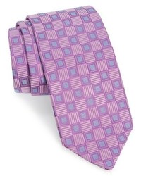 Light Violet Geometric Silk Tie