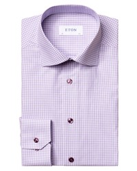Eton Slim Fit Check Cotton Dress Shirt