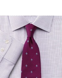 Charles Tyrwhitt Slim Fit Non Iron Windsor Check Purple Shirt