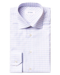 Eton Slim Fit Plaid Dress Shirt