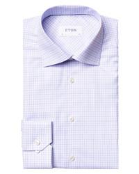 Eton Trim Fit Check Dress Shirt