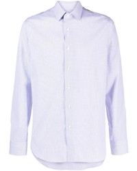 Canali Gingham Check Pattern Cotton Shirt