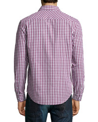Original Penguin Gingham Short Sleeve Sport Shirt Pink
