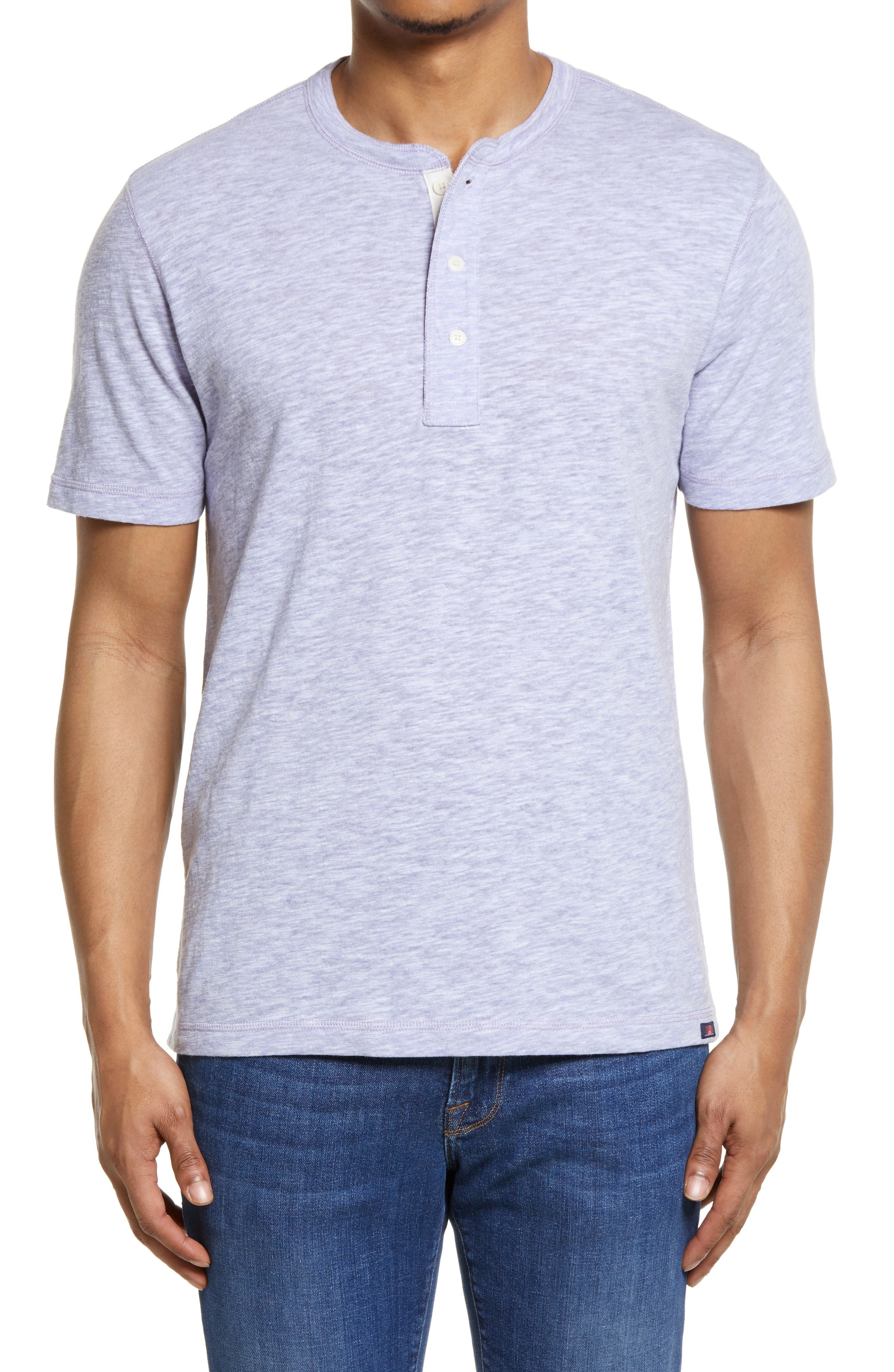 Faherty Short Sleeve Heathered Henley, $78 | Nordstrom | Lookastic