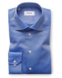 Eton Slim Fit Herringbone Dress Shirt