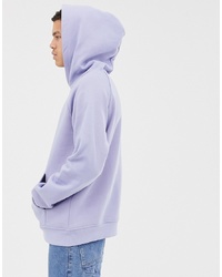 ASOS WHITE Hoodie In Heavyweight Dusky Lilac Jersey