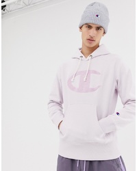 Champion Hoodie With Large Reverse Weave Logo In Lilac