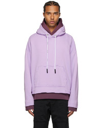 Palm Angels Purple Double Layer Hoodie