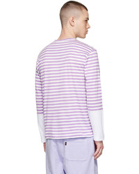 Comme Des Garcons Play Purple Cotton Long Sleeve T Shirt