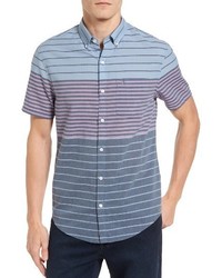Light Violet Horizontal Striped Shirt