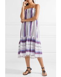 Lemlem Adia Convertible Striped Cotton Blend Gauze Skirt Violet