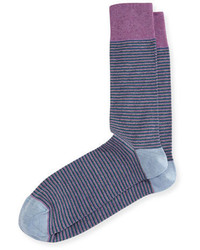 Neiman Marcus Mercerized Rugby Striped Socks