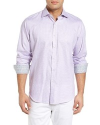 Bugatchi Classic Fit Houndstooth Sport Shirt