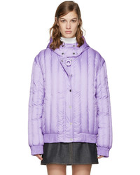 Carven Purple Crystal Hooded Jacket