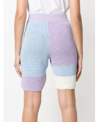 Riccardo Comi Knitted Colour Block Shorts
