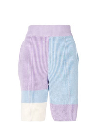 Riccardo Comi Knitted Colour Block Shorts